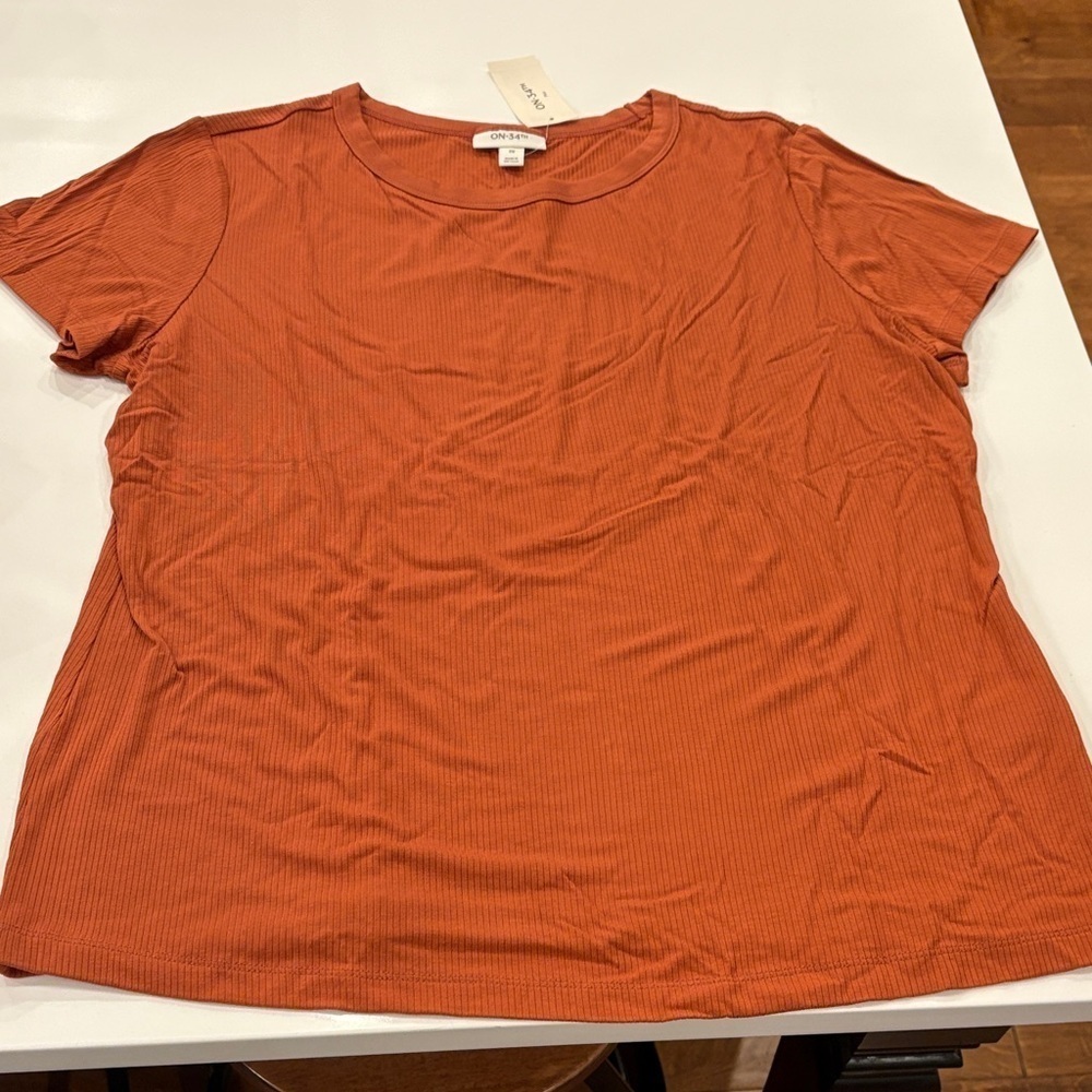 ON 34th Ribbed Tee Shirt, NWT. Size 2X.